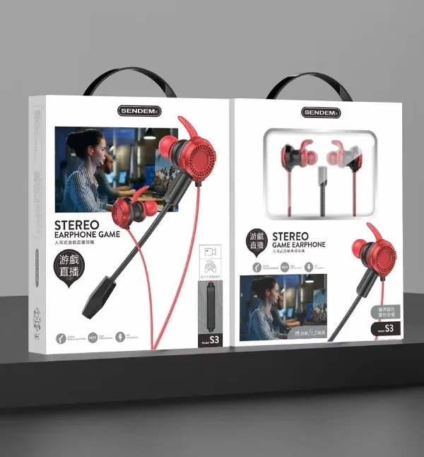 جعبه هدفون سیمی گیمینگ میکروفون دار SENDEM S3