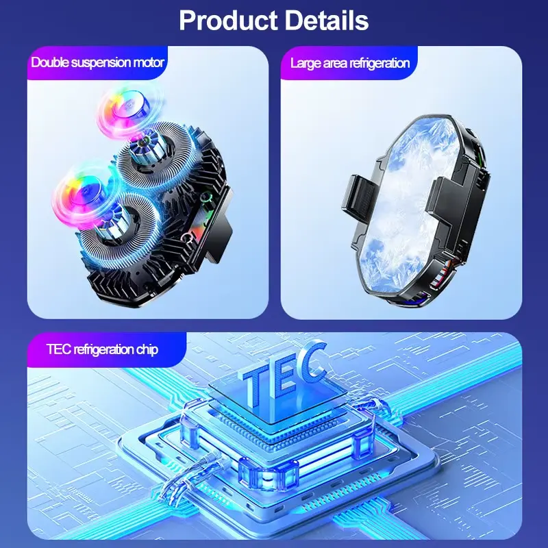 فن خنک کننده رادیاتوری گوشی موبایل مدل FS06 10W فن دوگانه